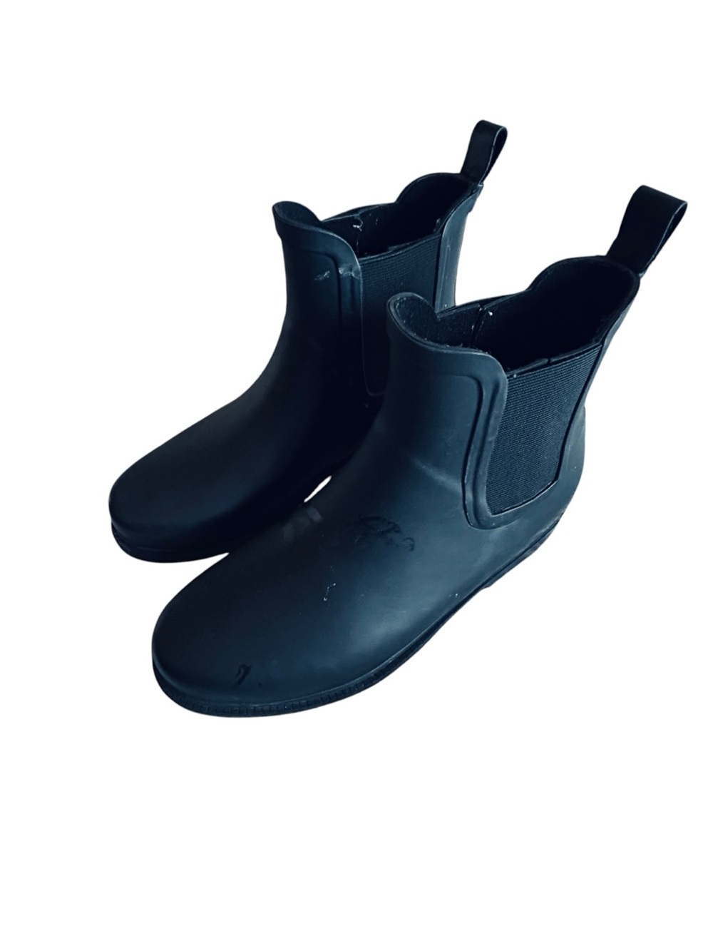 J. Crew Black Chelsea Rain Boots